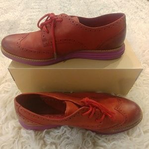 Rare Cole Haan red Leather wingtip Shoes